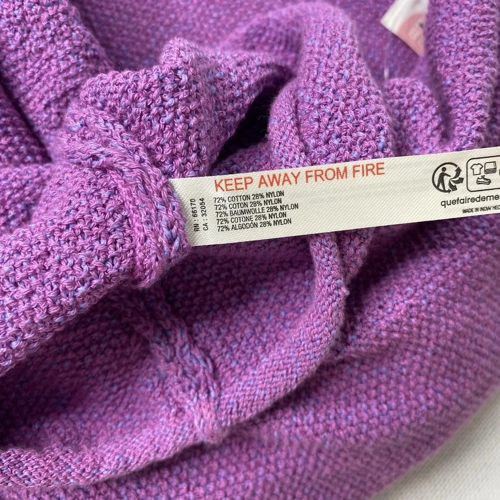 Free People Beach Purple Knit V-Neck Tie Strap Sweater Tank‎ Top Women's Large